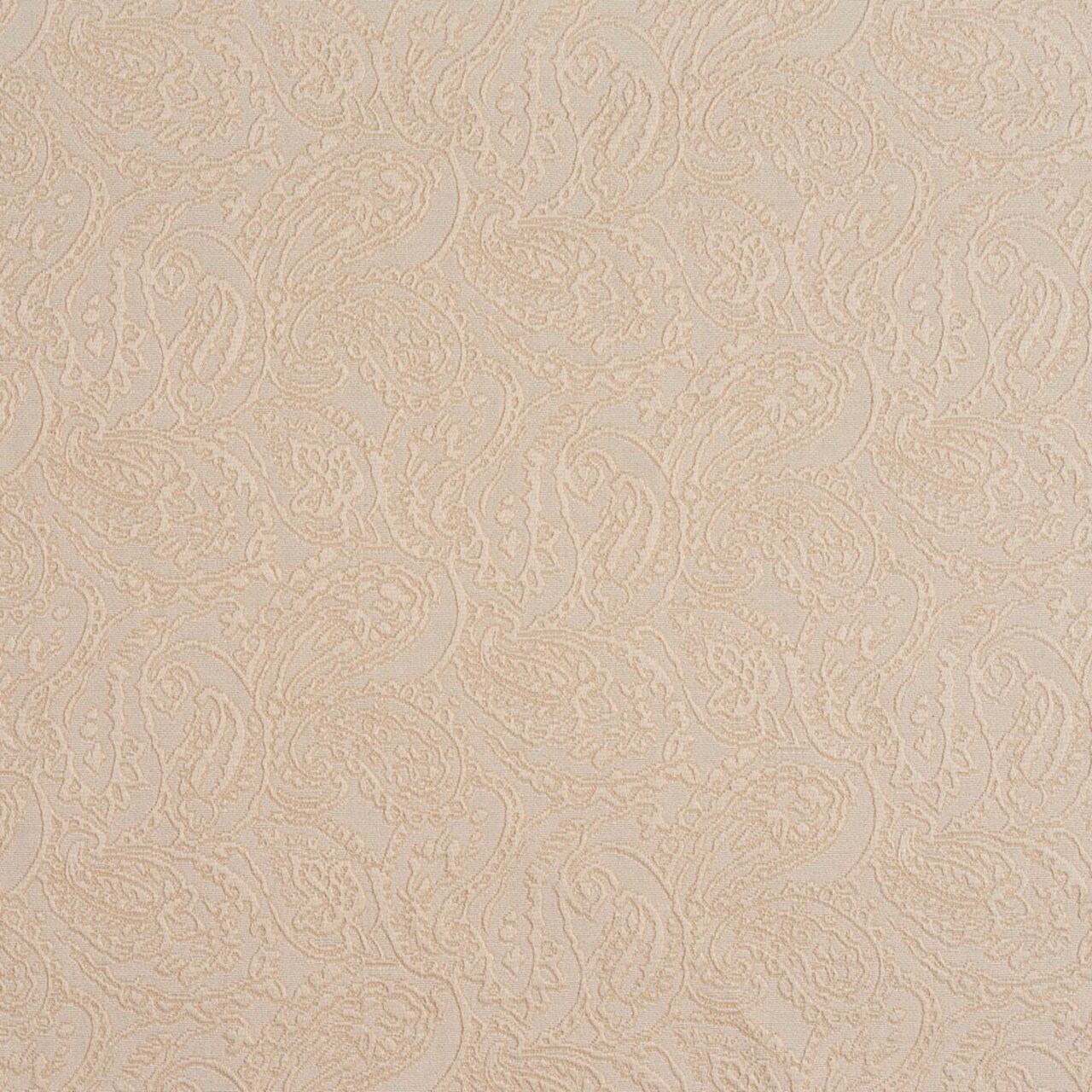 Ivory/Paisley - White & Ivory Paisley Upholstery Fabric 54 Inches"